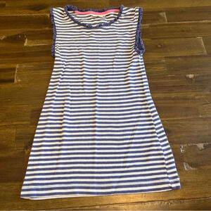 Mini Boden Girls Striped Top Blue Nautical Size 10 9